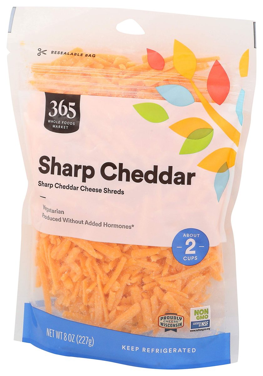 365 EVERYDAY VALUE Sharp Cheddar Cheese Shreds, 8 OZ