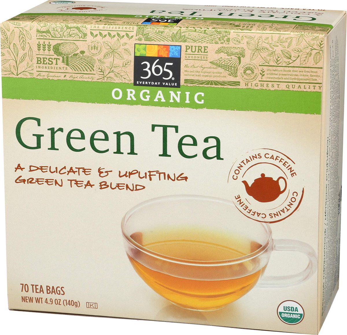 365 Everyday Value, Organic Green Tea (70 Tea Bags), 4.9 oz
