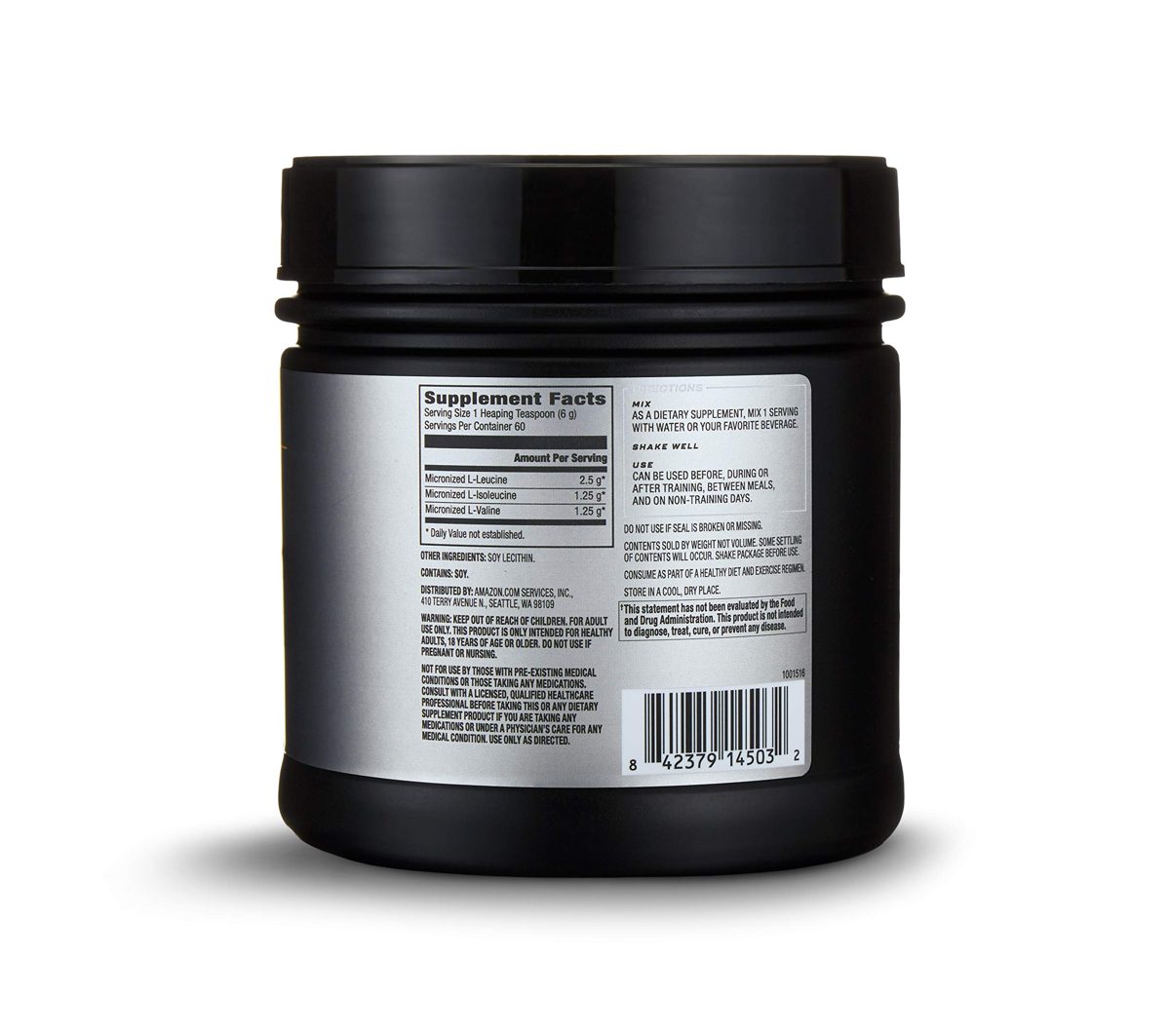OWN PWR BCAA Powder, Unflavored, 60 servings, Micronized Branched Chain Amino Acids (2:1:1 Ratio)