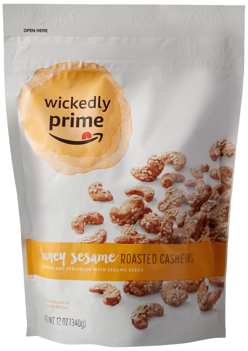 Wickedly Prime Roasted Cashews, Honey Sesame, 12 Ounce (Pack of 2)