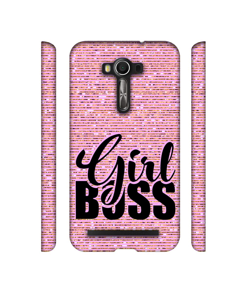 Amazon Brand - Solimo Designer Girl Boss On Pink Sparkle 3D Printed Hard Back Case Mobile Cover for Asus Zenfone 2 Laser ZE550 KL