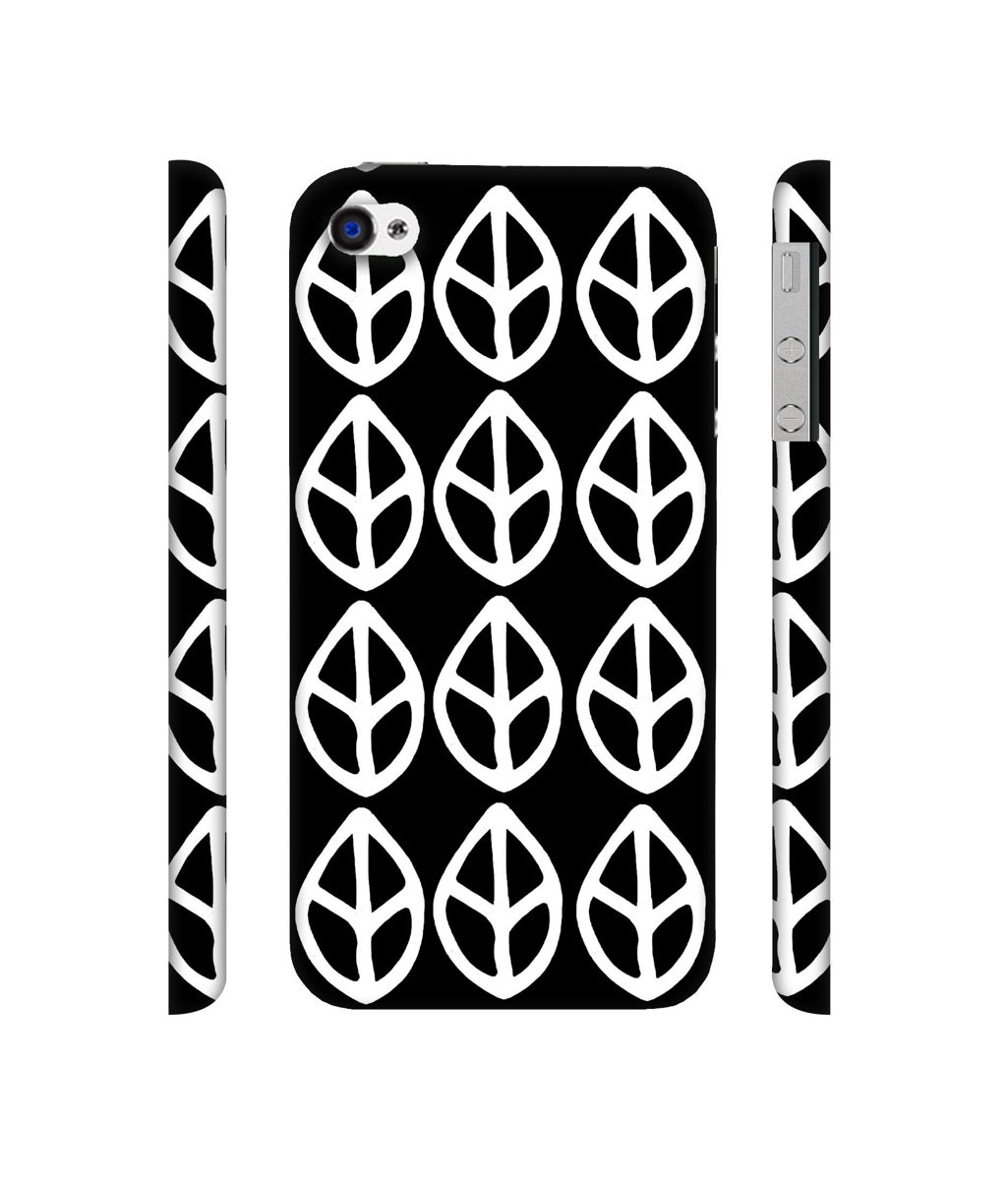 Amazon Brand - Solimo Designer White Leaf Texture 3D Printed Hard Back Case Mobile Cover for Apple iPhone 4 / 4S