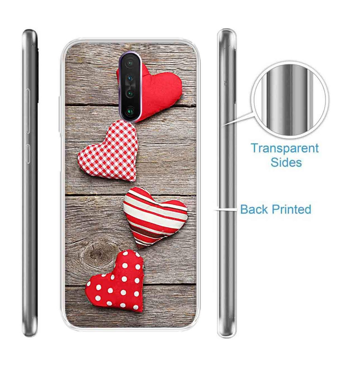 Amazon Brand - Solimo Designer Multicolor Heart Design Printed Soft Back Case Mobile Cover for Poco X2 / Xiaomi Redmi K30