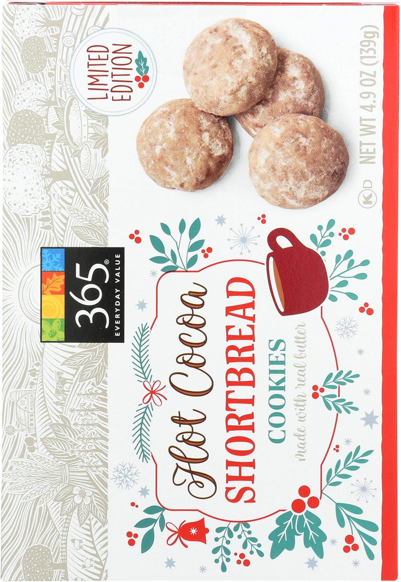 365 Everyday Value, Hot Cocoa Shortbread Cookies, 4.9 oz