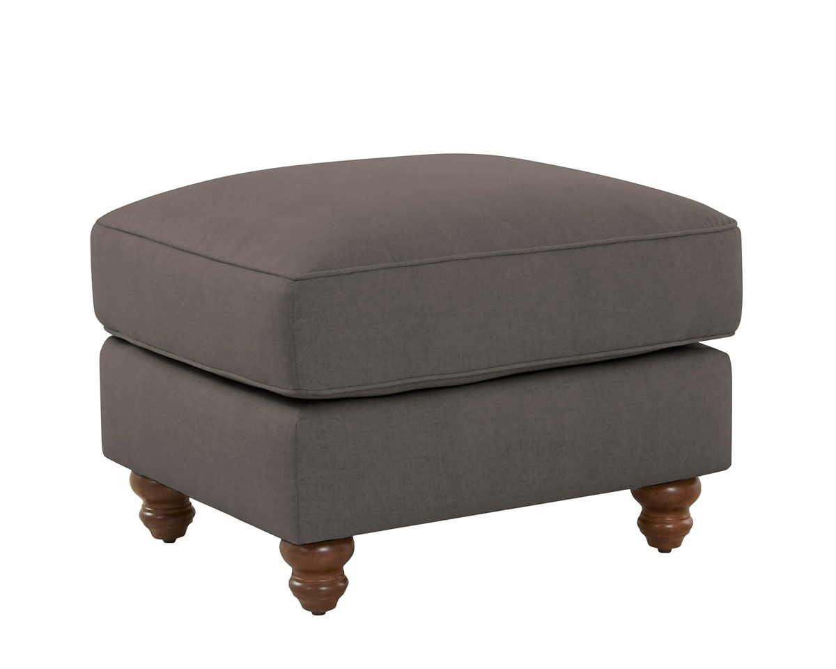 Amazon Brand – Stone & Beam Charles Classic Oversized Upholstered Ottoman, 31"W, Stone