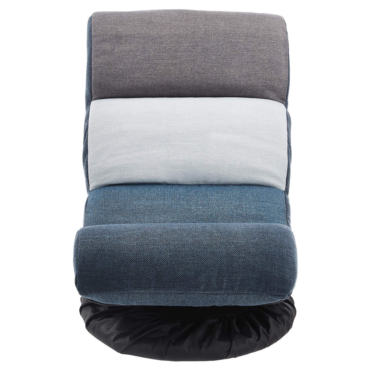 Amazonbasics Swivel Compact Adjustable Foam Floor Chair, Blue/White/Grey