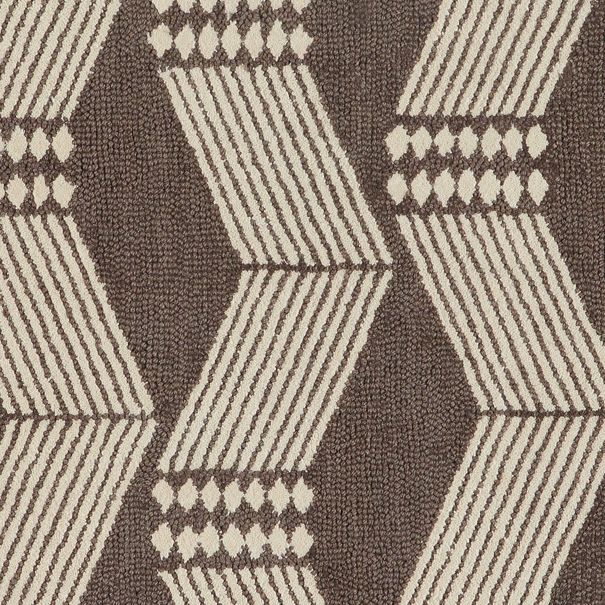 Amazon Brand – Rivet Handcrafted Wool-and-Cotton Rug with Undulating Stripes, 5' x 8', Cream and Taupe