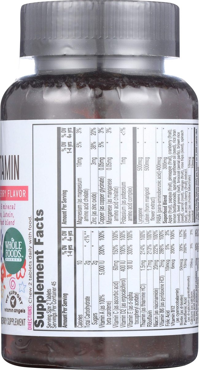 Whole Foods Market, Chewable Multi-Vitamin, Strawberry Flavor, 90 ct