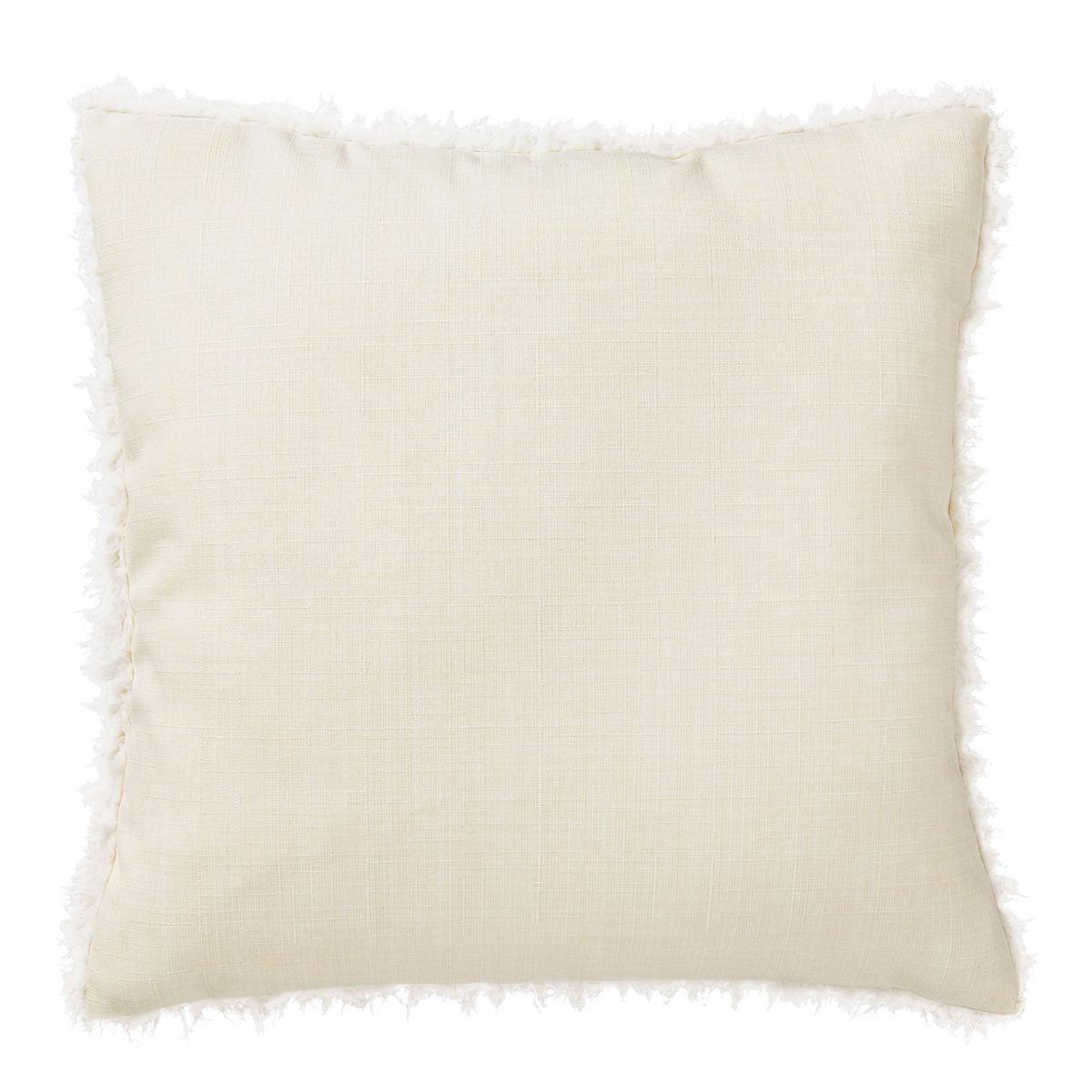 Amazon Brand – Rivet Modern Faux Fur Decorative Throw Pillow, Soft and Luxurious, 20" x 20", Ivory
