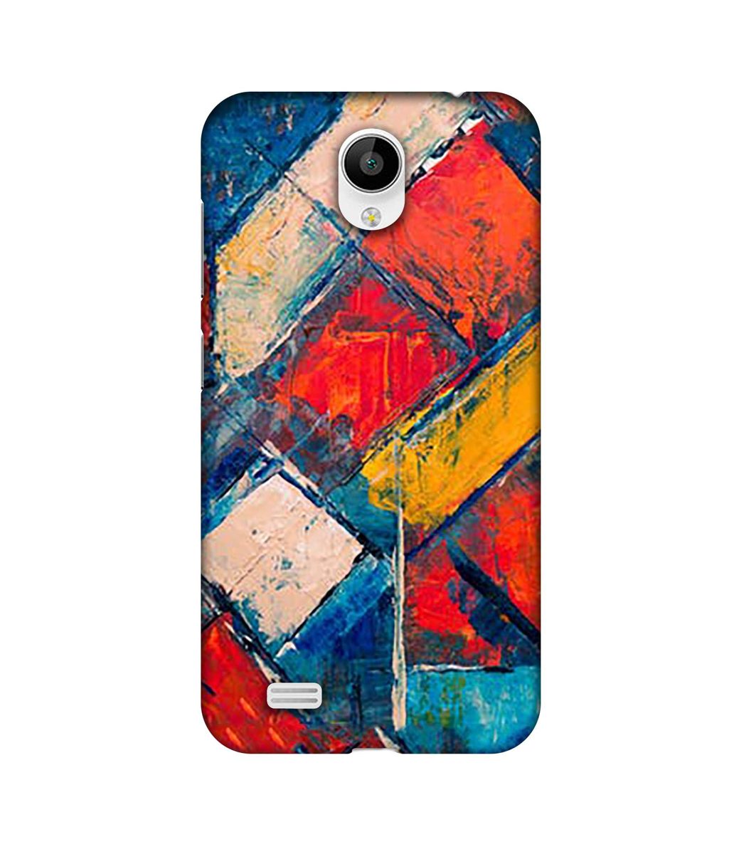 Amazon Brand - Solimo Designer Dark Multicolor Blocks 3D Printed Hard Back Case Mobile Cover for Vivo Y21L