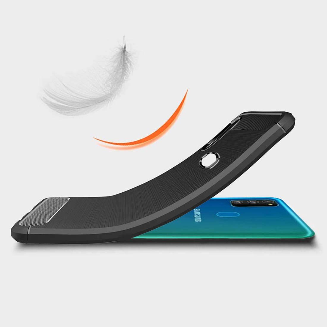 Amazon Brand - Solimo Protective Mobile Cover (Soft & Flexible Back Case) for Samsung Galaxy M21 / M30s (Black)