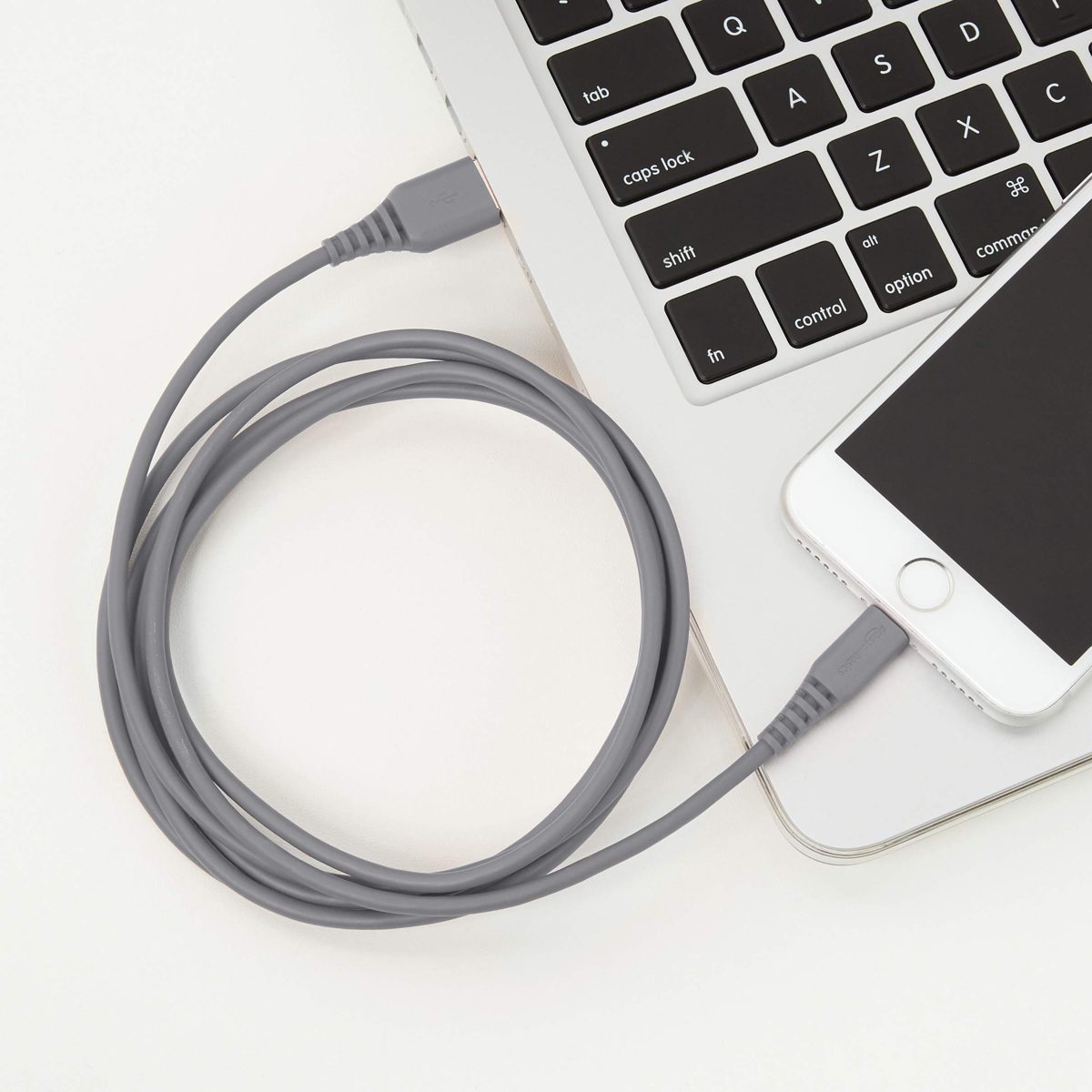 AmazonBasics MFi-Certified Lightning to USB A Cable for Apple iPhone and iPad - 6 Feet (1.8 Meters) - Gray