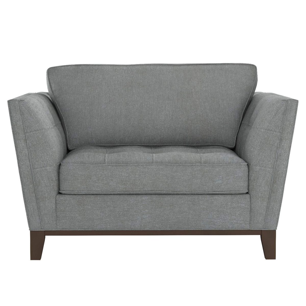 Amazon Brand – Stone & Beam Lyon Upholstered Chair-and-a-Half, 55"W, Steel