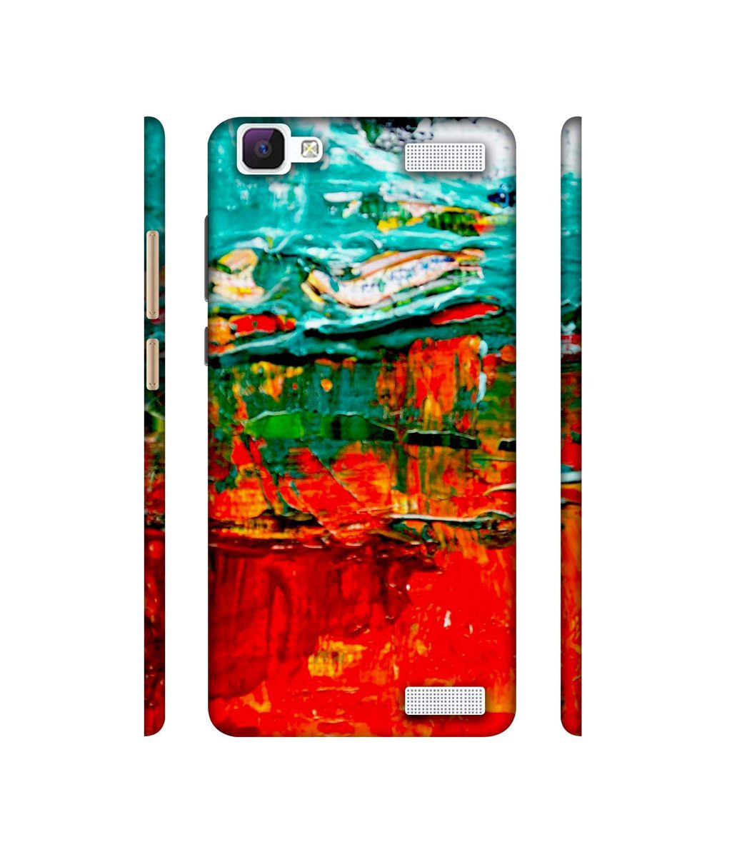 Amazon Brand - Solimo Designer Green and Orange Glass Color 3D Printed Hard Back Case Mobile Cover for Vivo V1 Max