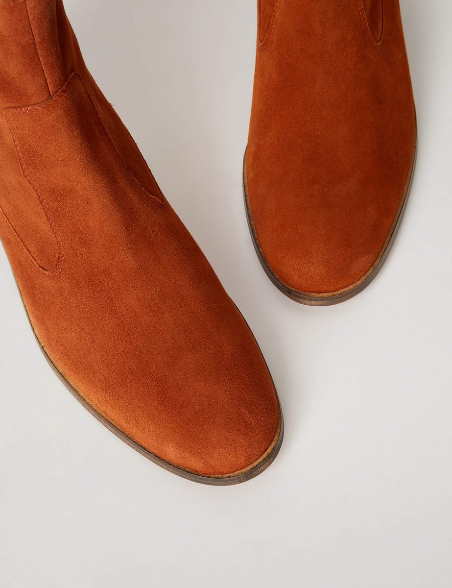 Amazon Brand - find. Casual Suede Ankle Boots, Orange Spice), US 10.5