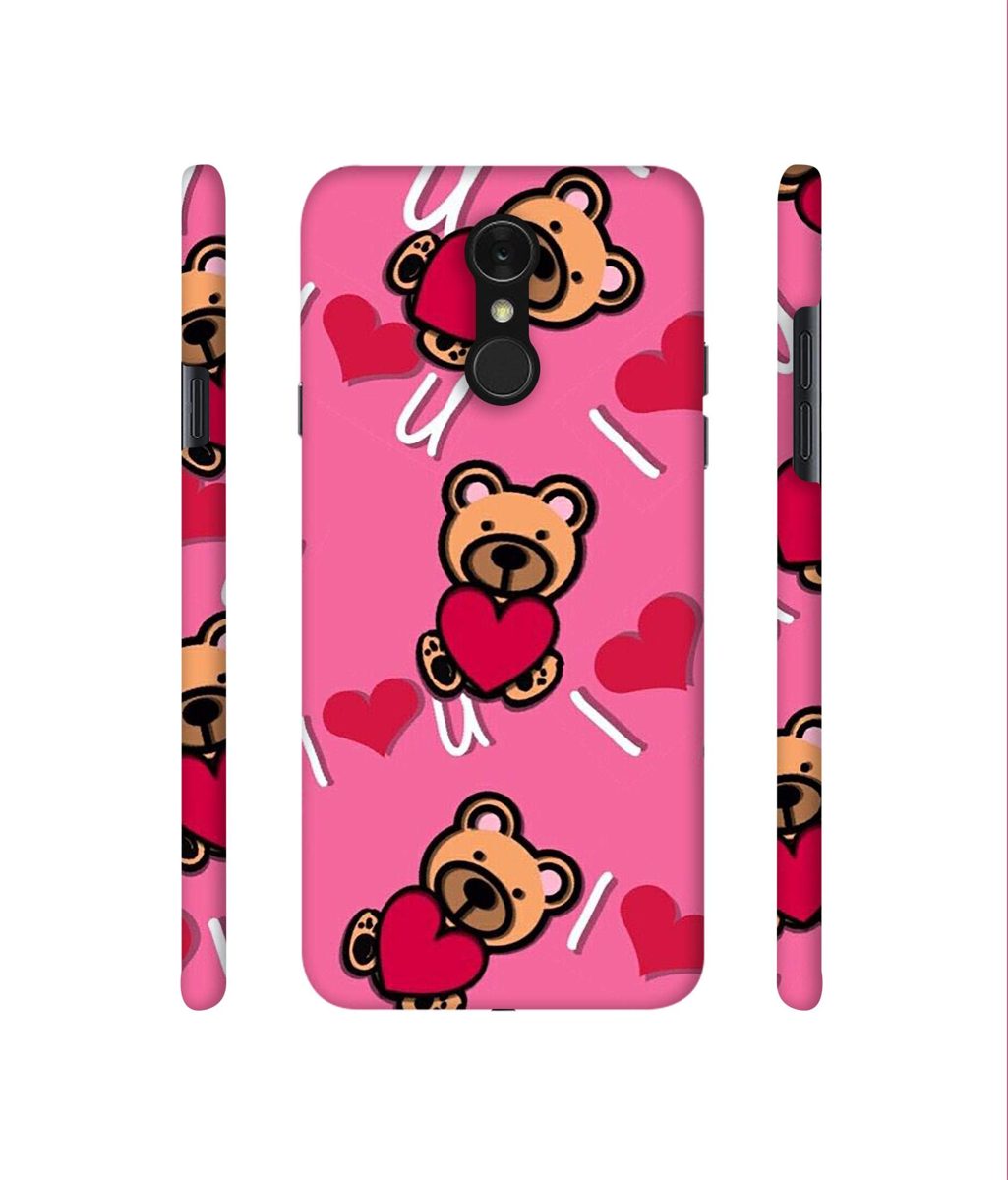 Amazon Brand - Solimo Designer Heart Holding Bear 3D Printed Hard Back Case Mobile Cover for LG Q7