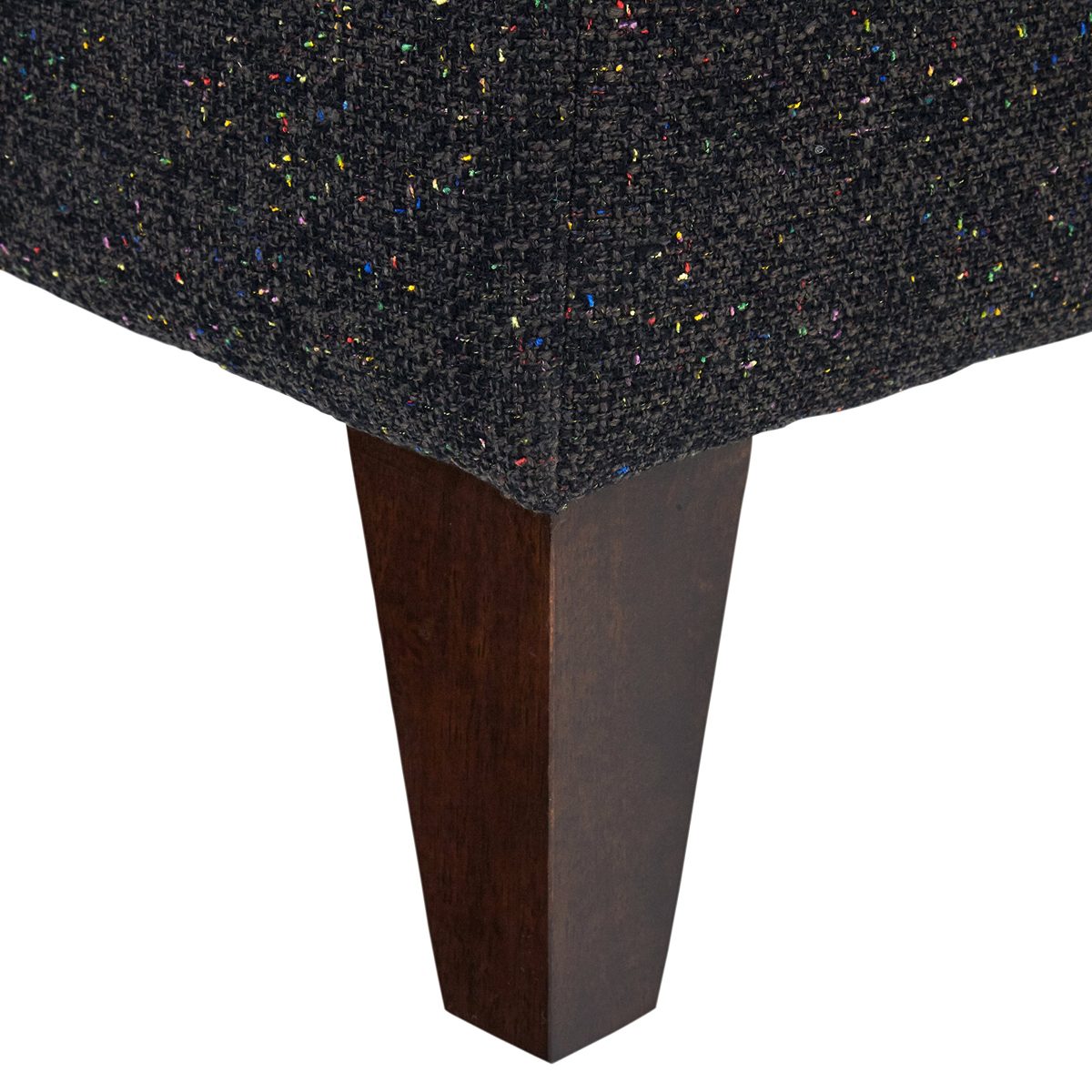 Amazon Brand – Rivet Modern Oversized Upholstered Square Ottoman, 38"W, Black Jack