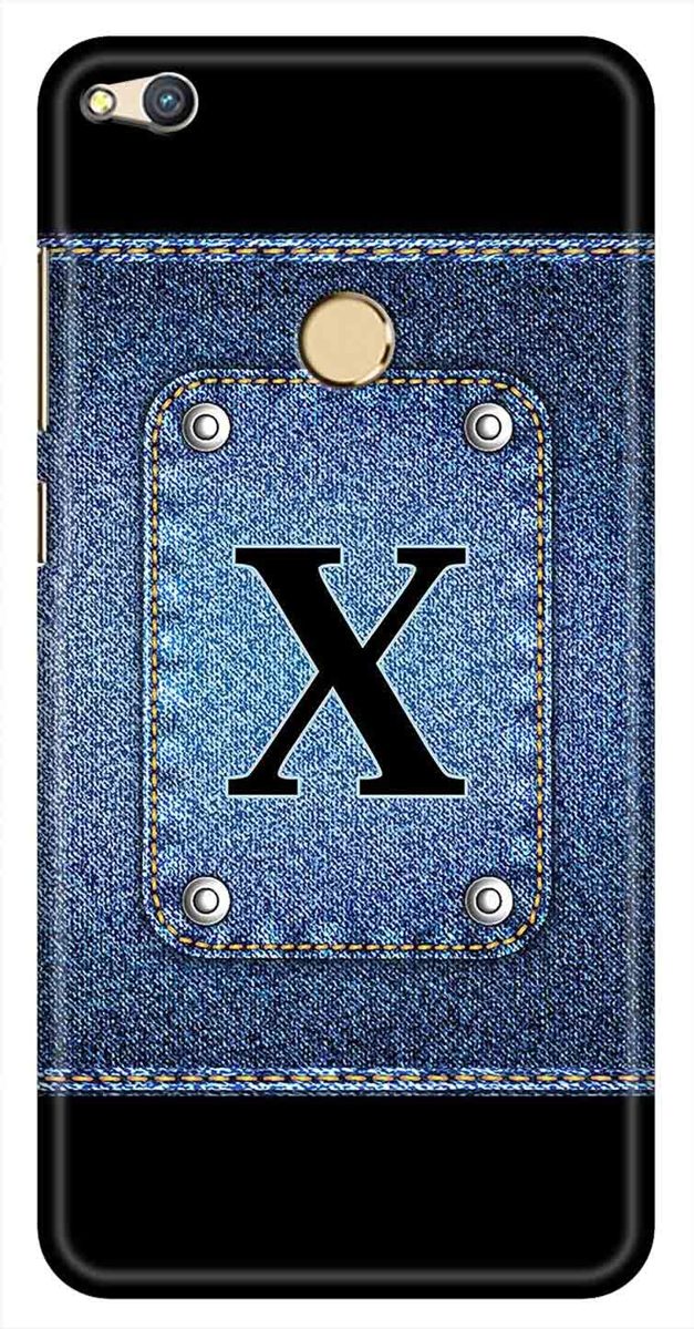 Amazon Brand - Solimo Designer Button Jeans Alphabet-X 3D Printed Hard Back Case Mobile Cover for Huawei Honor 8 Lite