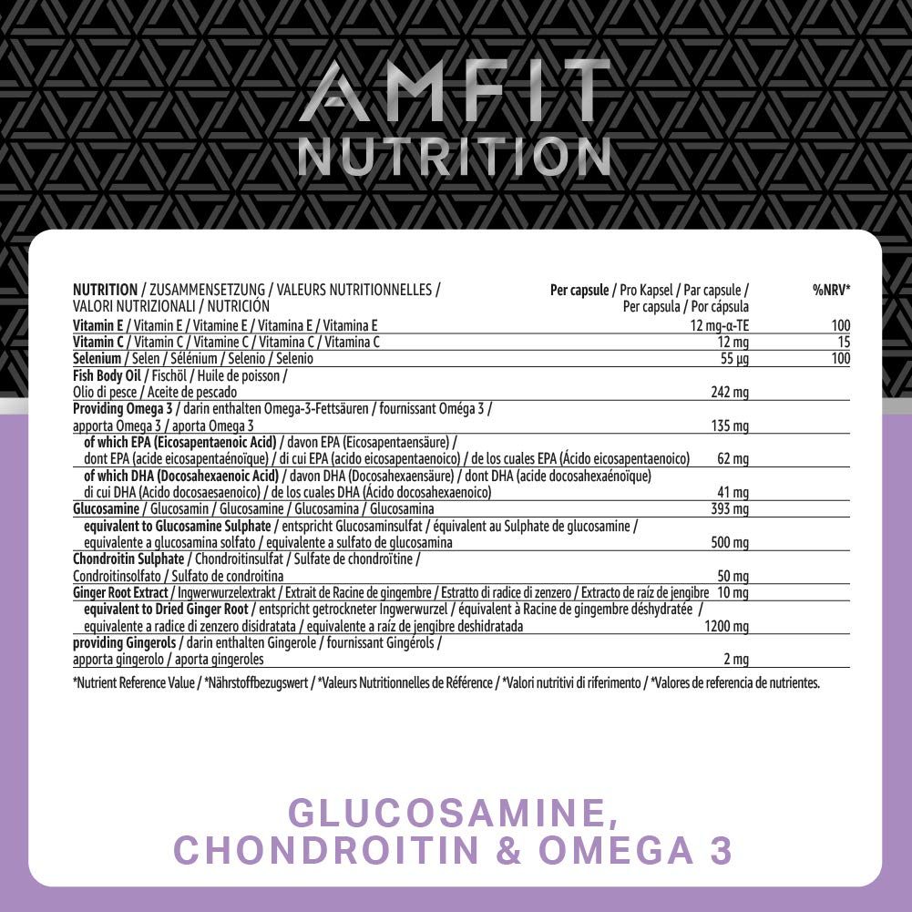Amazon Brand - Amfit Nutrition Glucosamine Sulphate 1400mg - 90 Tablets