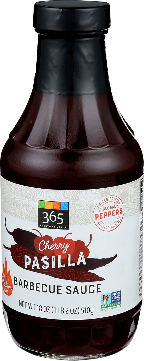 365 Everyday Value, Barbeque Sauce Cherry Pasilla, 18 Ounce