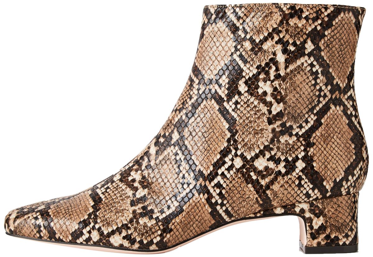 Amazon Brand - find. Block Heel Square Toe Ankle Boots, Braun Brown Snake), US 5