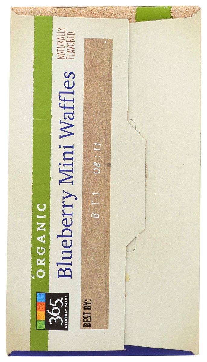 365 Everyday Value, Organic Blueberry Mini Waffles, 32 ct, (Frozen)