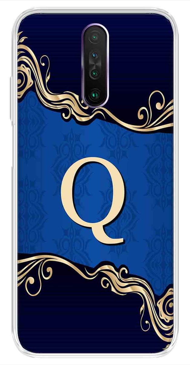Amazon Brand - Solimo Designer Multicolor Blue Pattern Alphabet-Q Printed Soft Back Case Mobile Cover for Poco X2 / Xiaomi Redmi K30