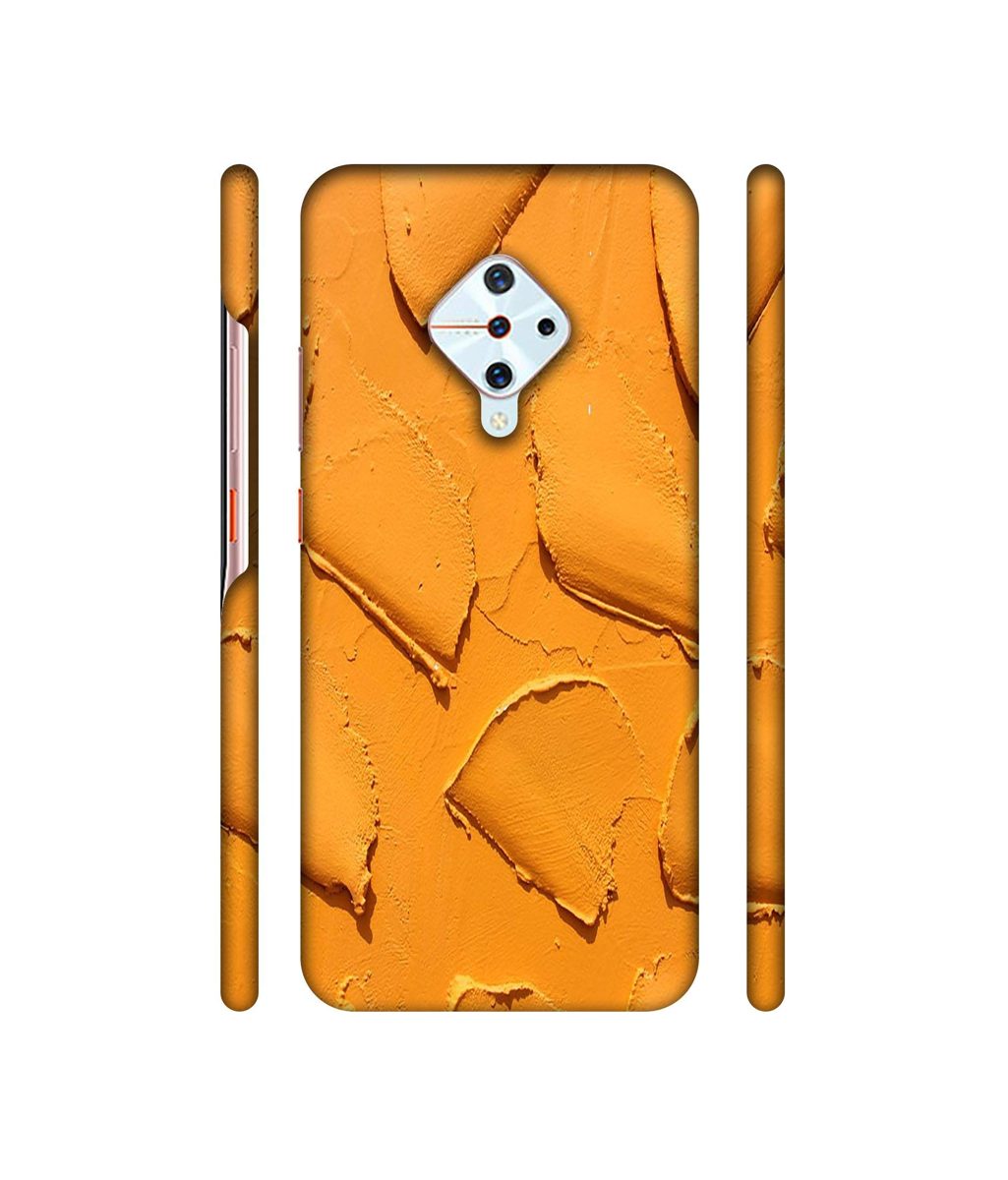 Amazon Brand - Solimo Designer Yellow Texture Wall 3D Printed Hard Back Case Mobile Cover for Vivo S1 Pro