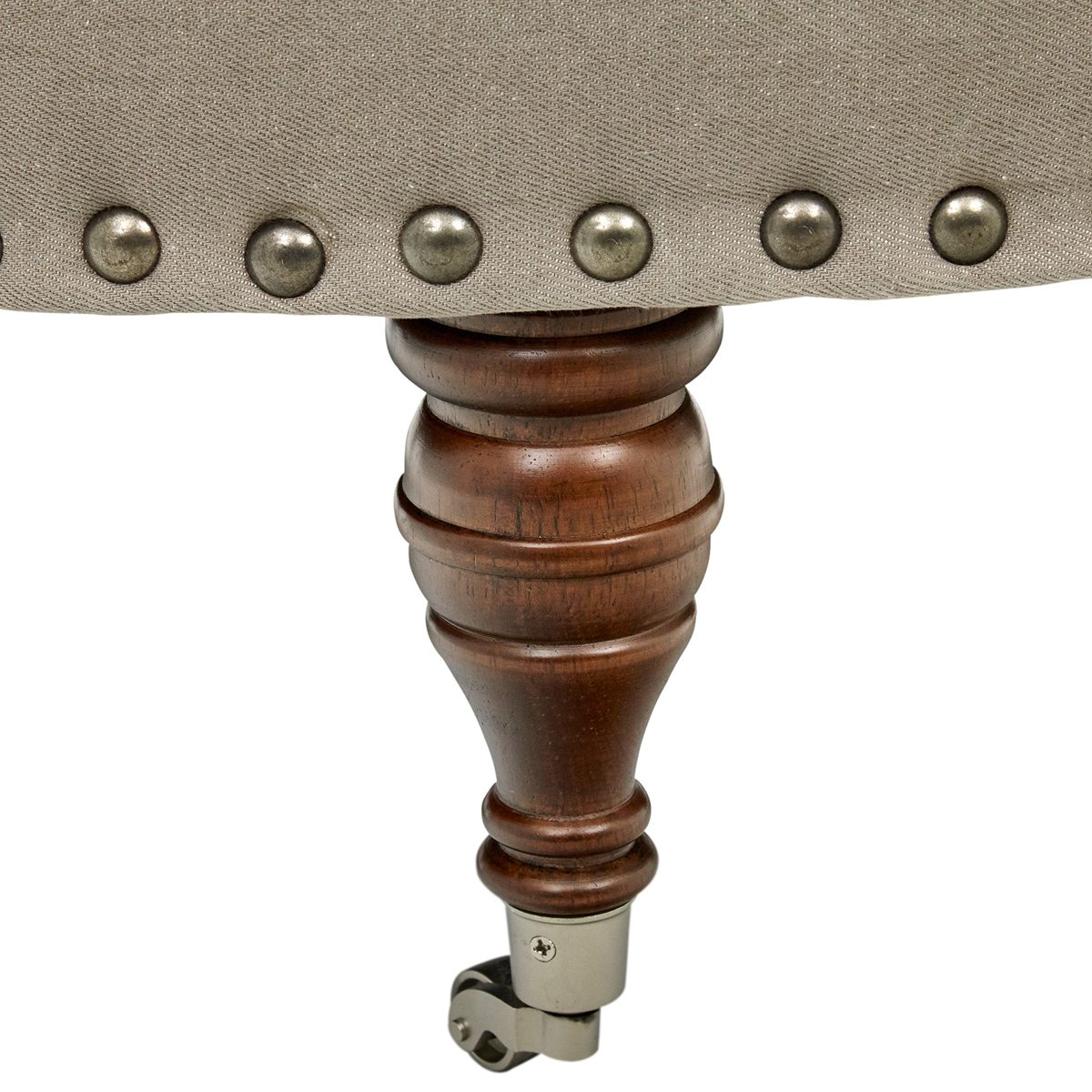 Amazon Brand – Stone & Beam Janelle Button Tufted Ottoman, 37"W, Smoke