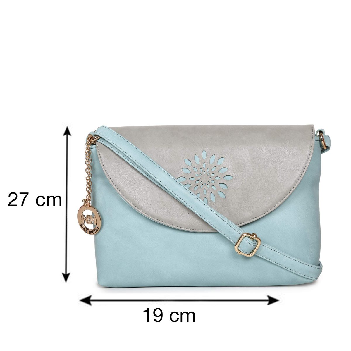 Nia & Nicole Women's Sling Bag (Light Grey)