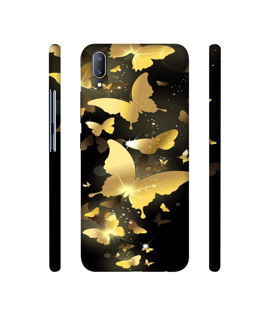 Amazon Brand - Solimo Designer Golden Butterfly Pattern 3D Printed Hard Back Case Mobile Cover for Vivo V11 Pro