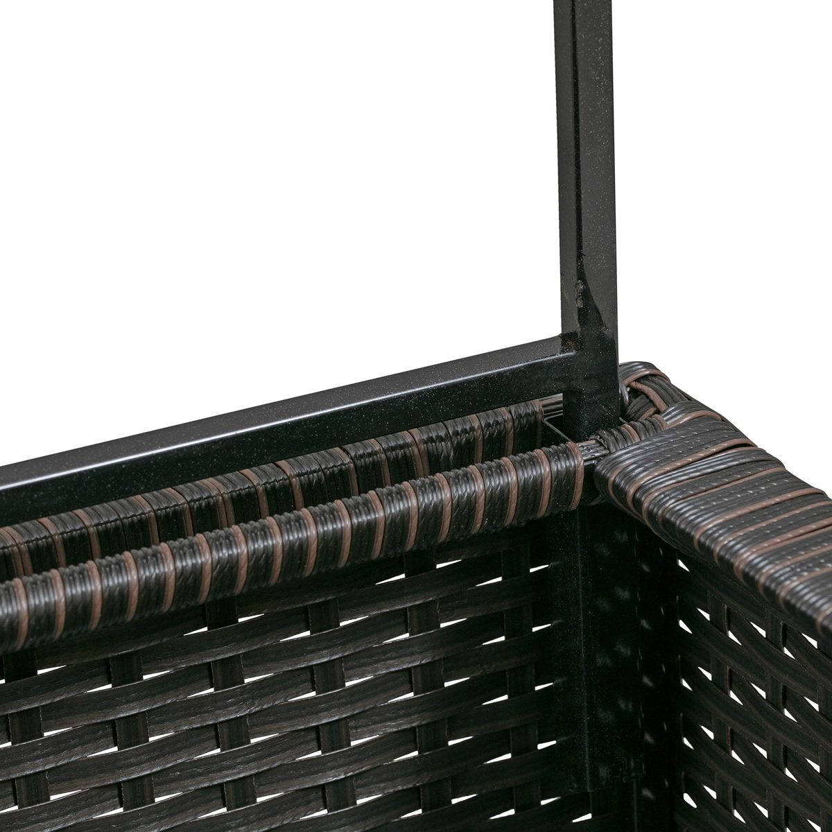 AmazonBasics Wicker Planter with Trellis - Brown, 27.5" x 8.67" x 31.5" (Renewed)