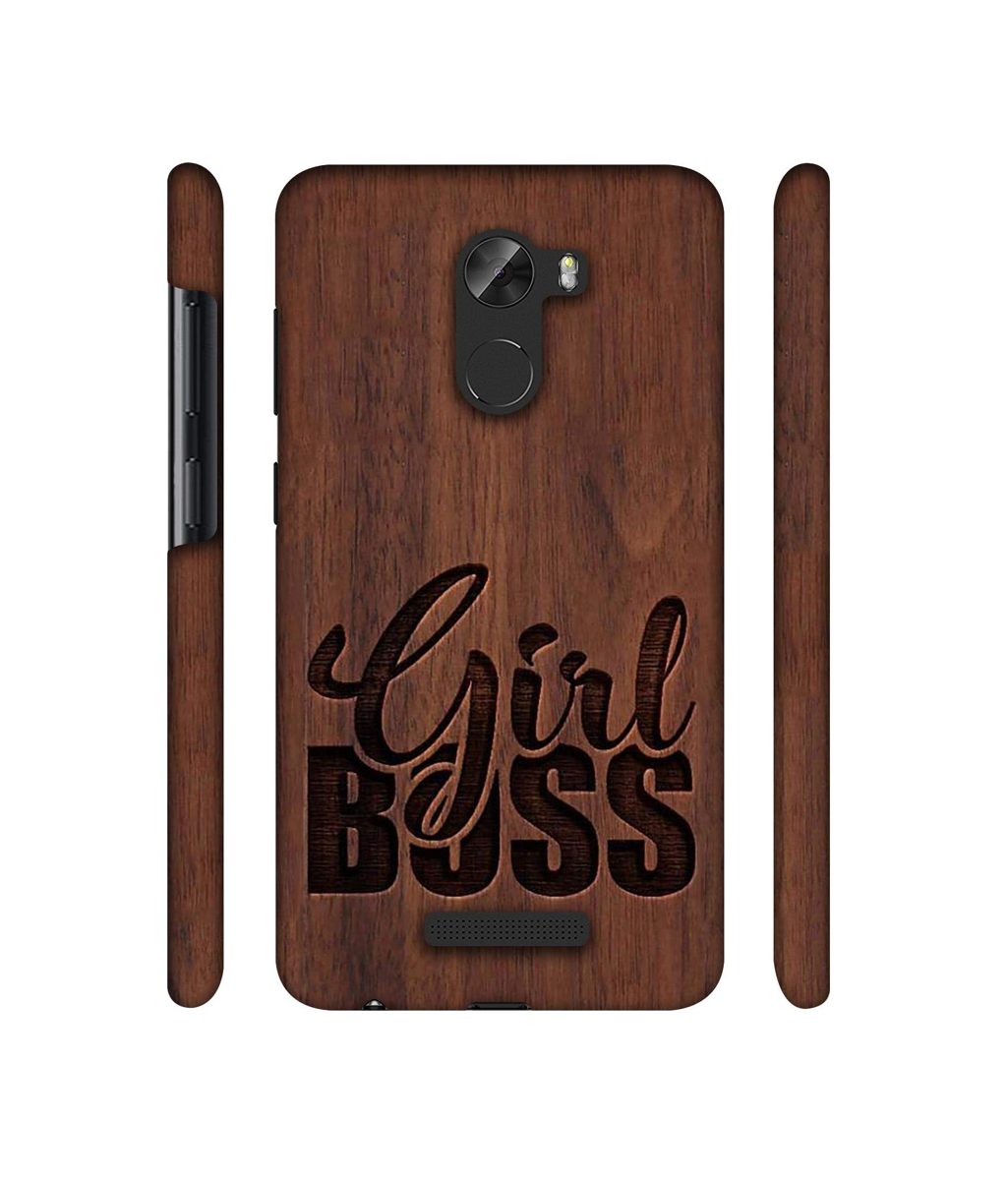 Amazon Brand - Solimo Designer Girl Boss On Wood 3D Printed Hard Back Case Mobile Cover for Gionee A1 Lite