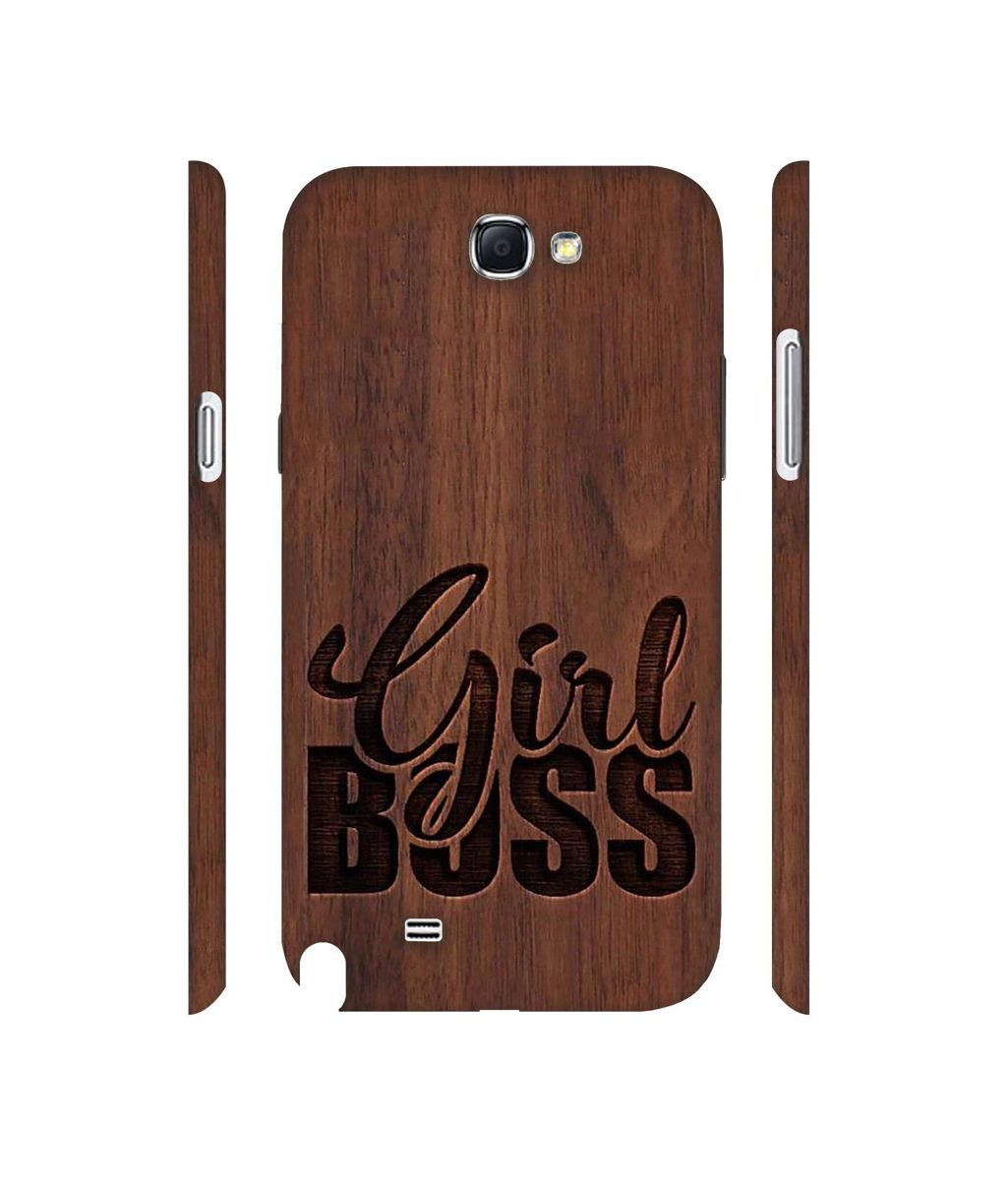 Amazon Brand - Solimo Designer Girl Boss On Wood 3D Printed Hard Back Case Mobile Cover for Samsung Galaxy Note 2 N7100