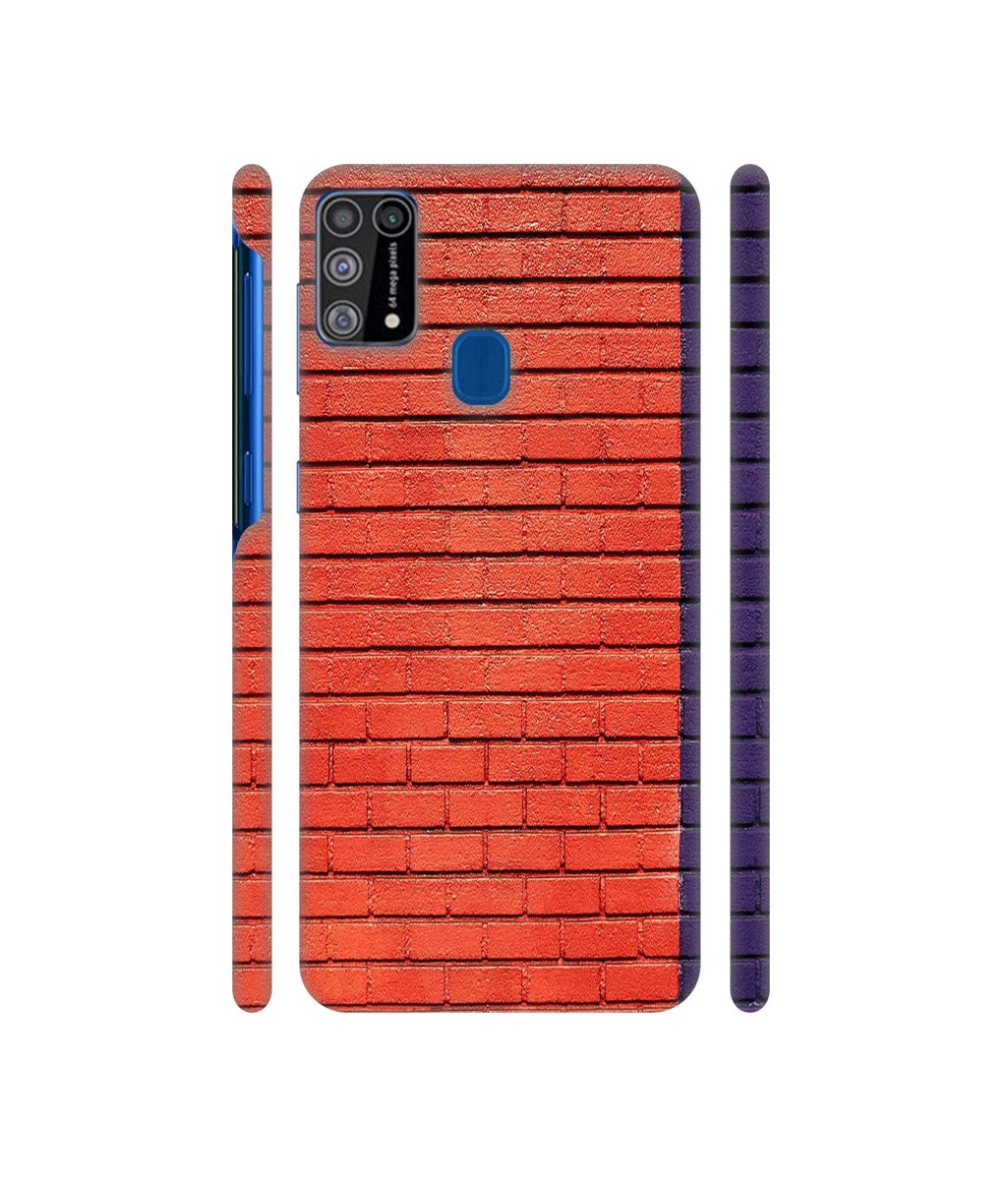 Amazon Brand - Solimo Designer Red and Purple Brick 3D Printed Hard Back Case Mobile Cover for Samsung Galaxy M31