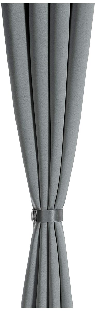 Amazon Brand - Solimo Room Darkening Blackout Door Curtain, 7 Feet (Grey)