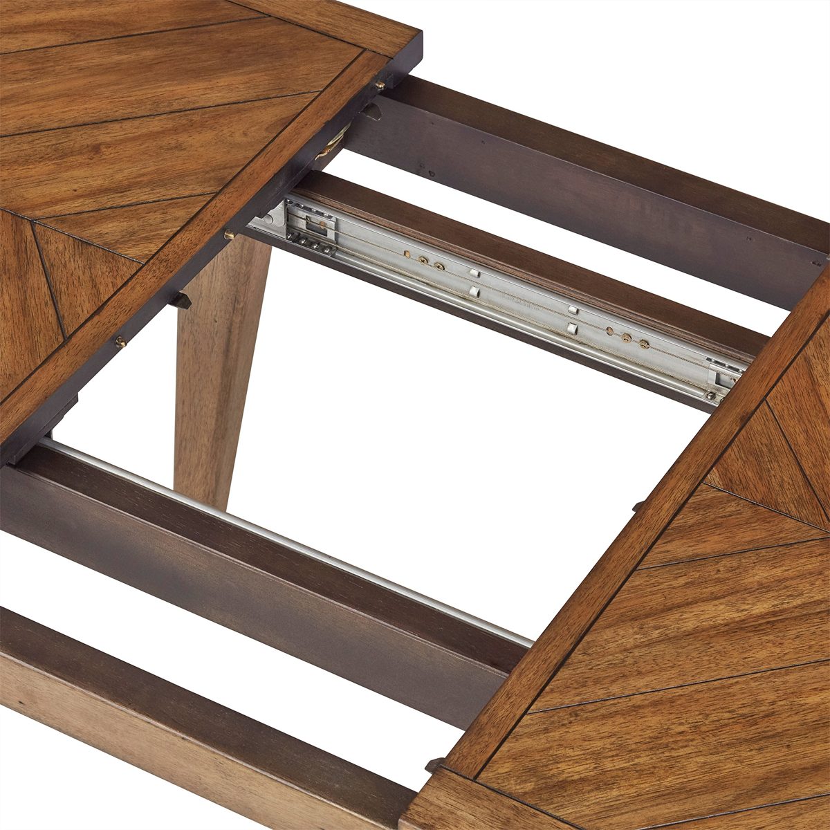 Amazon Brand – Rivet Ian Modern Wood Small Kitchen Dining Table, Expandable, 39-55"L, Brown