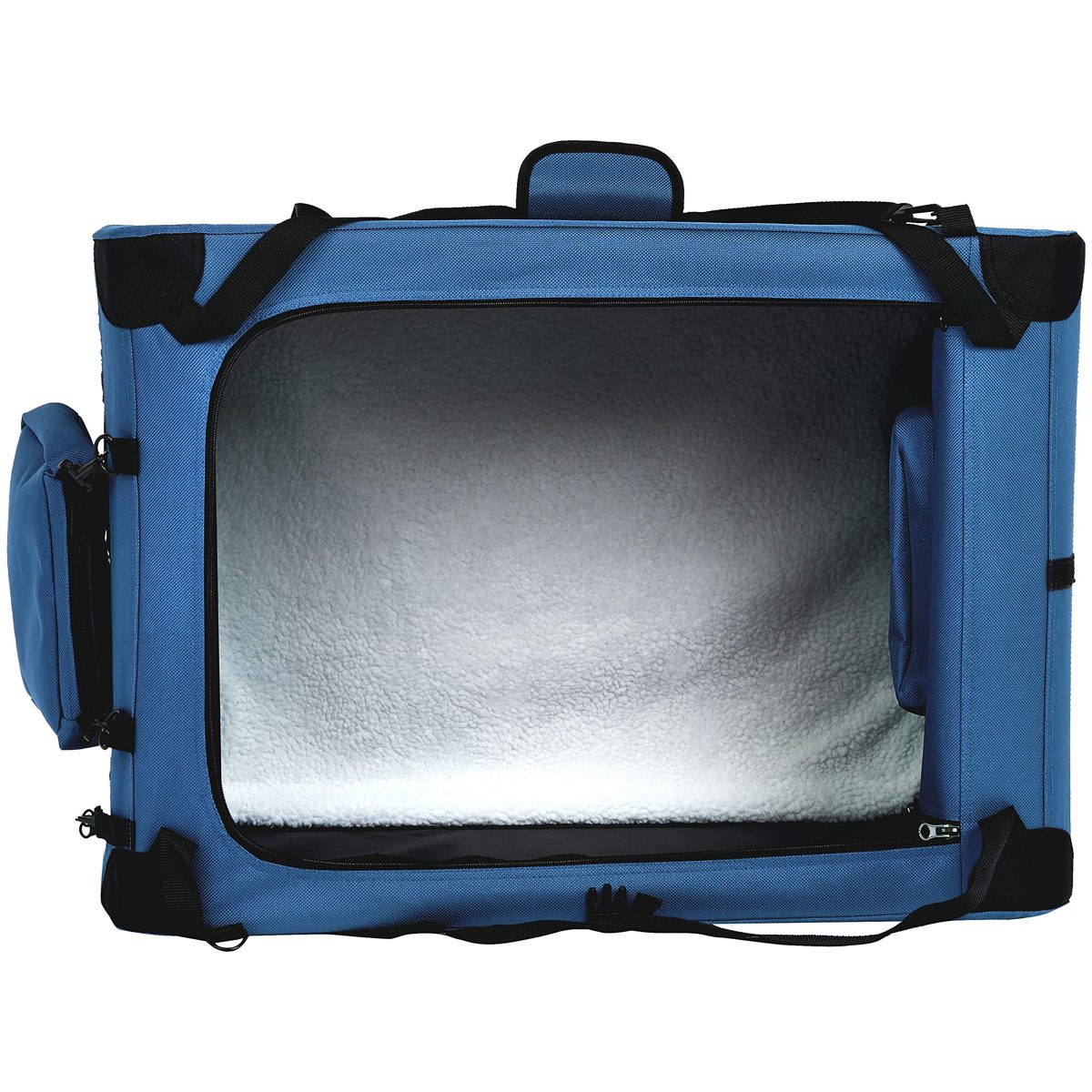 AmazonBasics Premium Folding Portable Soft Pet Dog Crate Carrier Kennel - 30 x 21 x 21 Inches, Blue