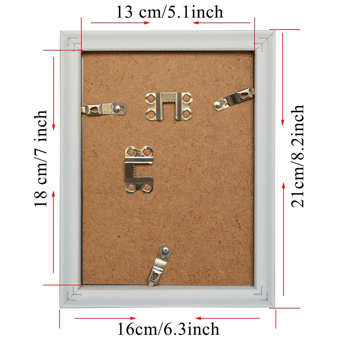 UMI Essentials Photo Frame Set, White, 10 x 15  cm