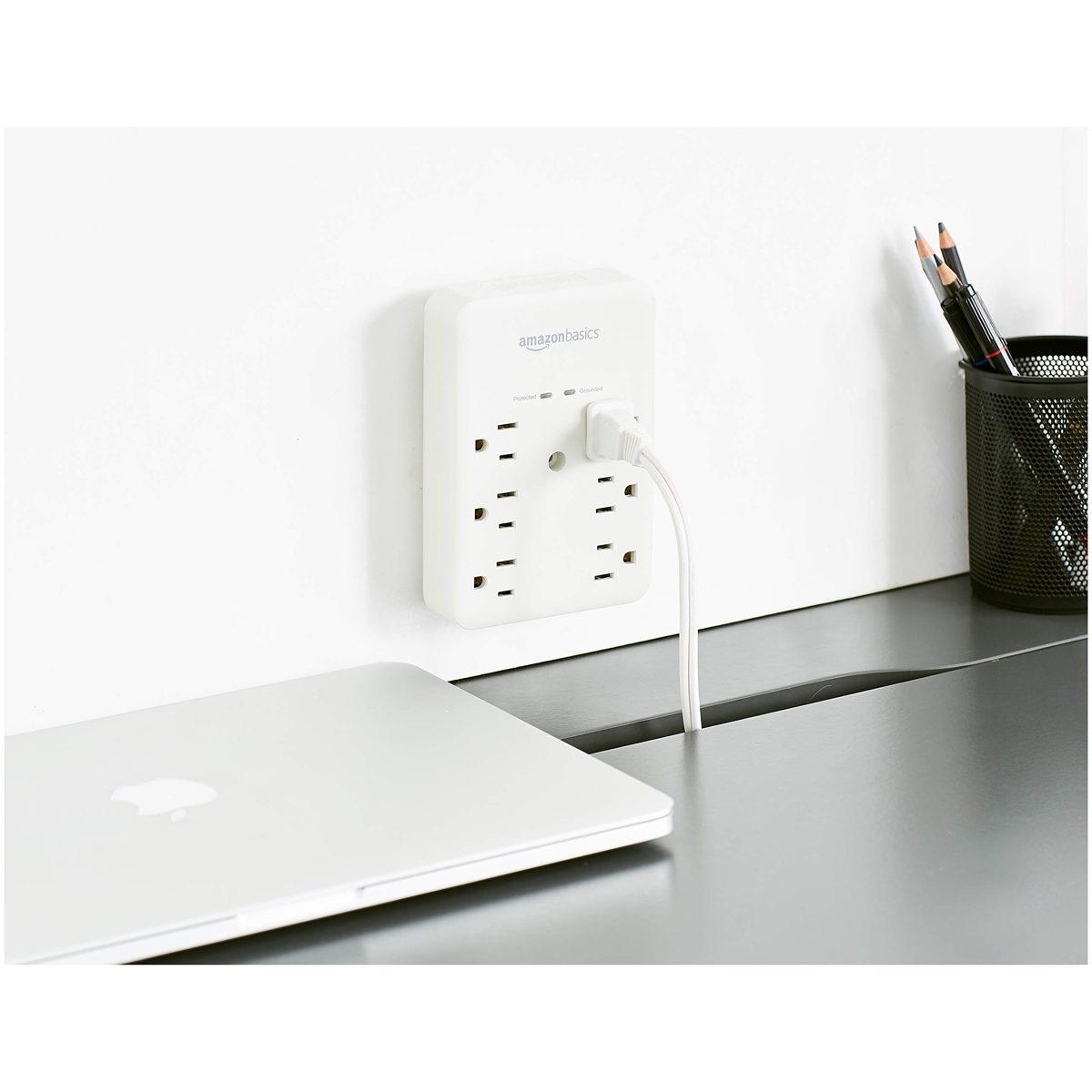 AmazonBasics 6 Outlet Wall-Mount Surge Protector
