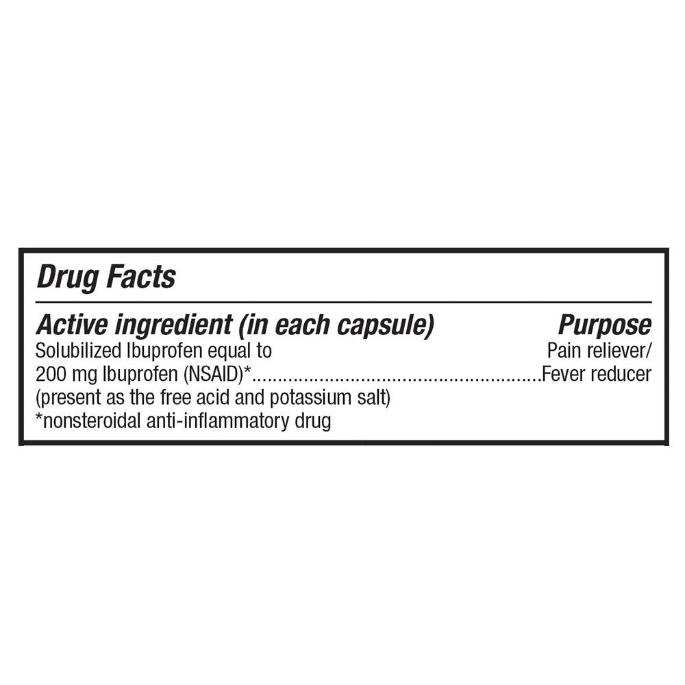 Amazon Basic Care Ibuprofen Liquid Gels 200 mg, Pain Reliever/Fever Reducer (Liquid Filled Capsules), 160 Count