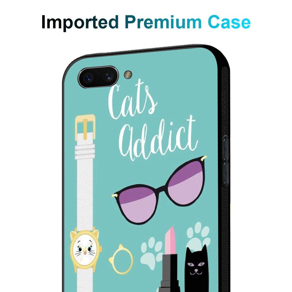 Amazon Brand - Solimo Designer Cat's Addict Printed Hard Back Case Mobile Cover for Oppo A3s (D1234)