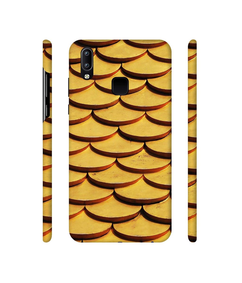 Amazon Brand - Solimo Designer Wooden Semi Circle Texture 3D Printed Hard Back Case Mobile Cover for Vivo Y95