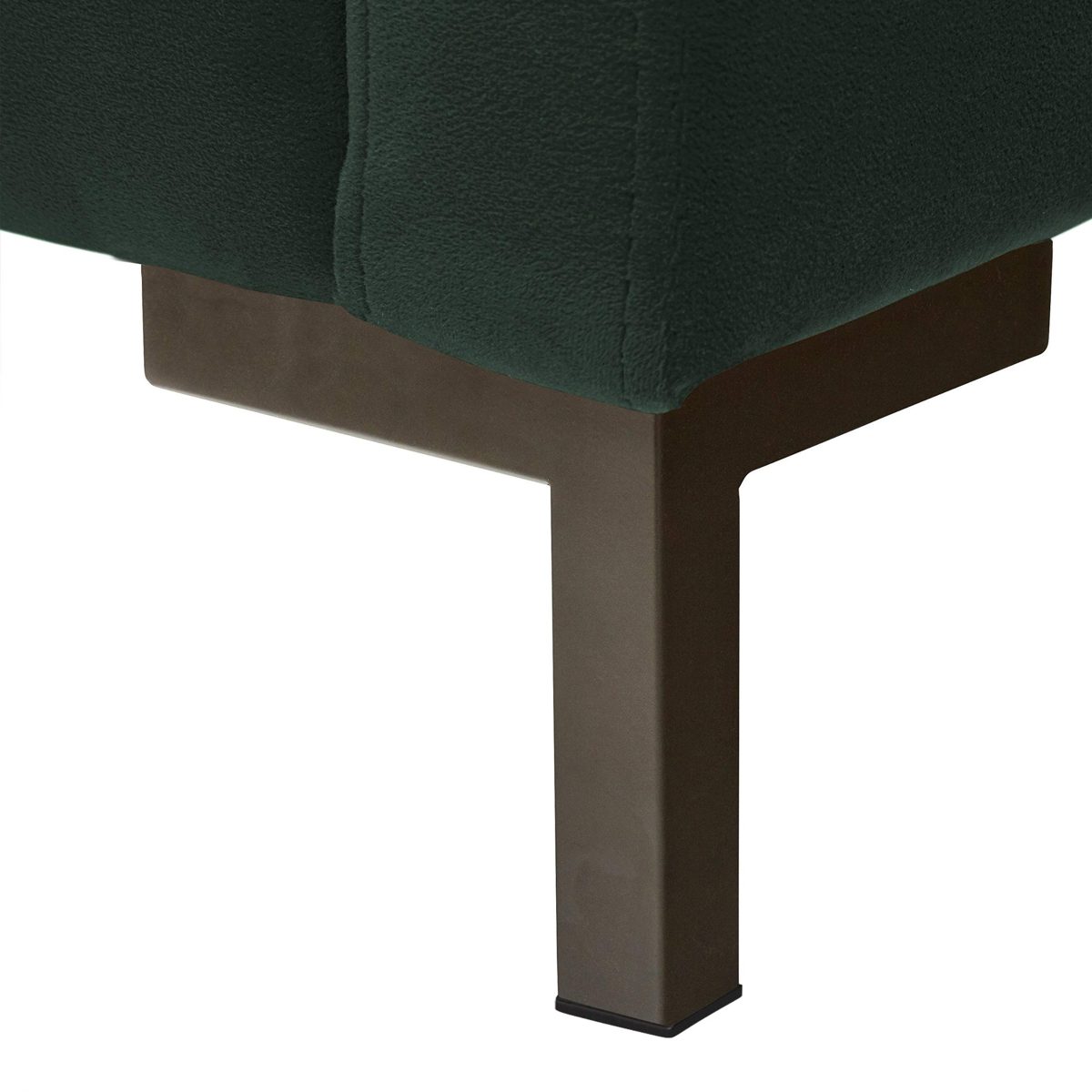 Amazon Brand – Rivet Edgewest Low Back Modern Left Sofa Chaise Sectional, 115"W, Hunter Green