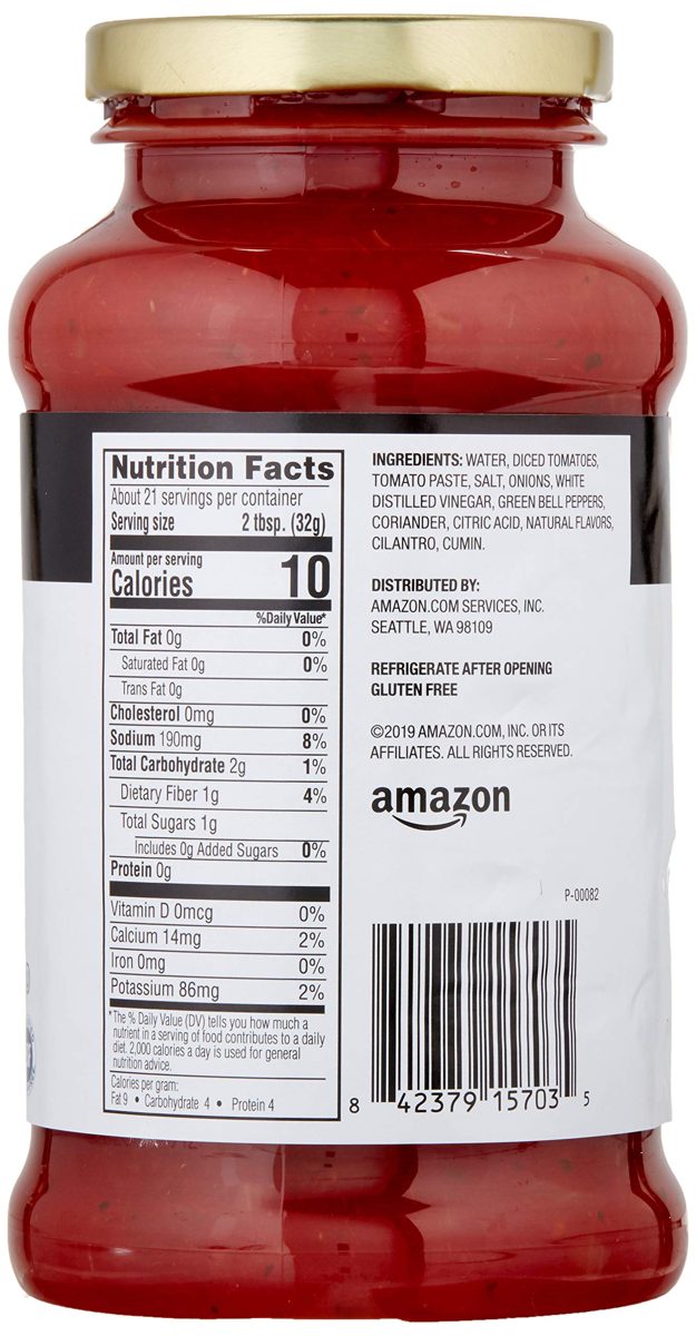 Amazon Brand - Happy Belly Traditional Mild Salsa, 24oz (Previously Solimo)