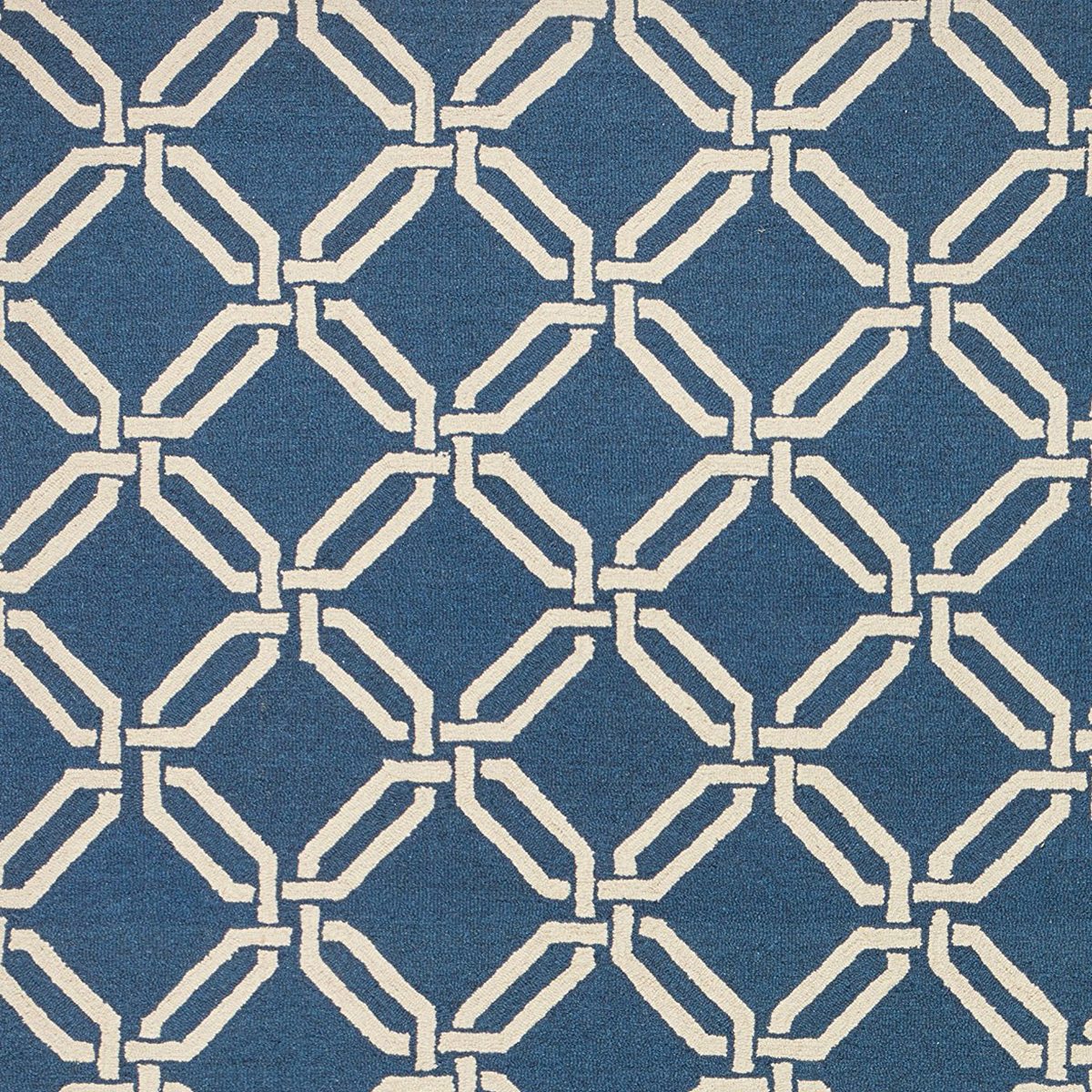 Amazon Brand – Stone & Beam Contemporary Interlocking Rings Wool Area Rug, 3' 9" x 5' 9", Navy