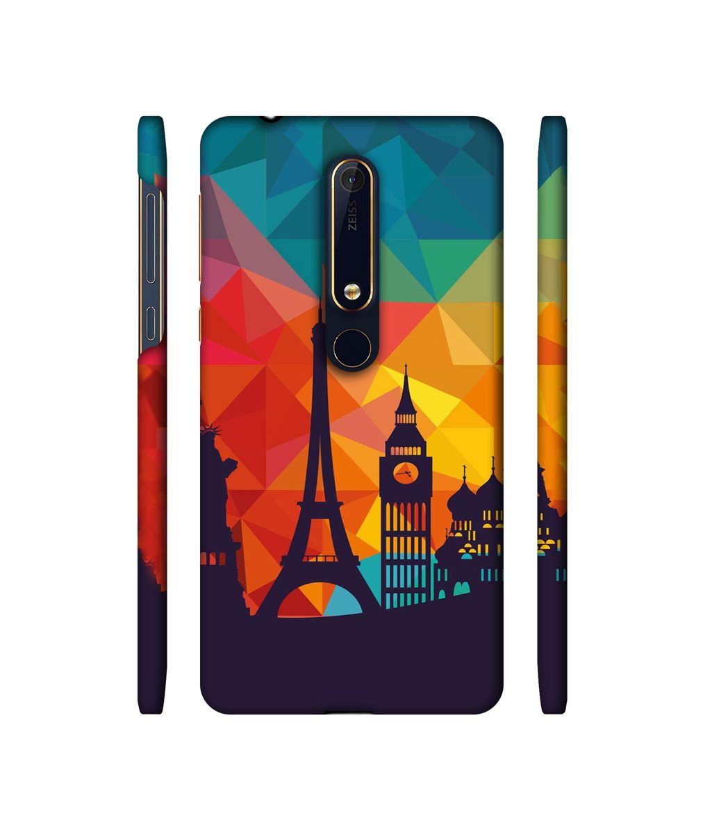 Amazon Brand - Solimo Designer Colored Paris 3D Printed Hard Back Case Mobile Cover for Nokia 6.1