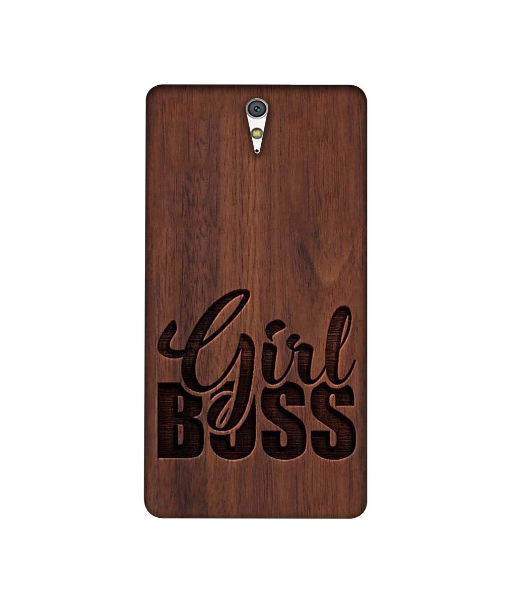 Amazon Brand - Solimo Designer Girl Boss On Wood 3D Printed Hard Back Case Mobile Cover for Sony Xperia C5 Ultra Dual