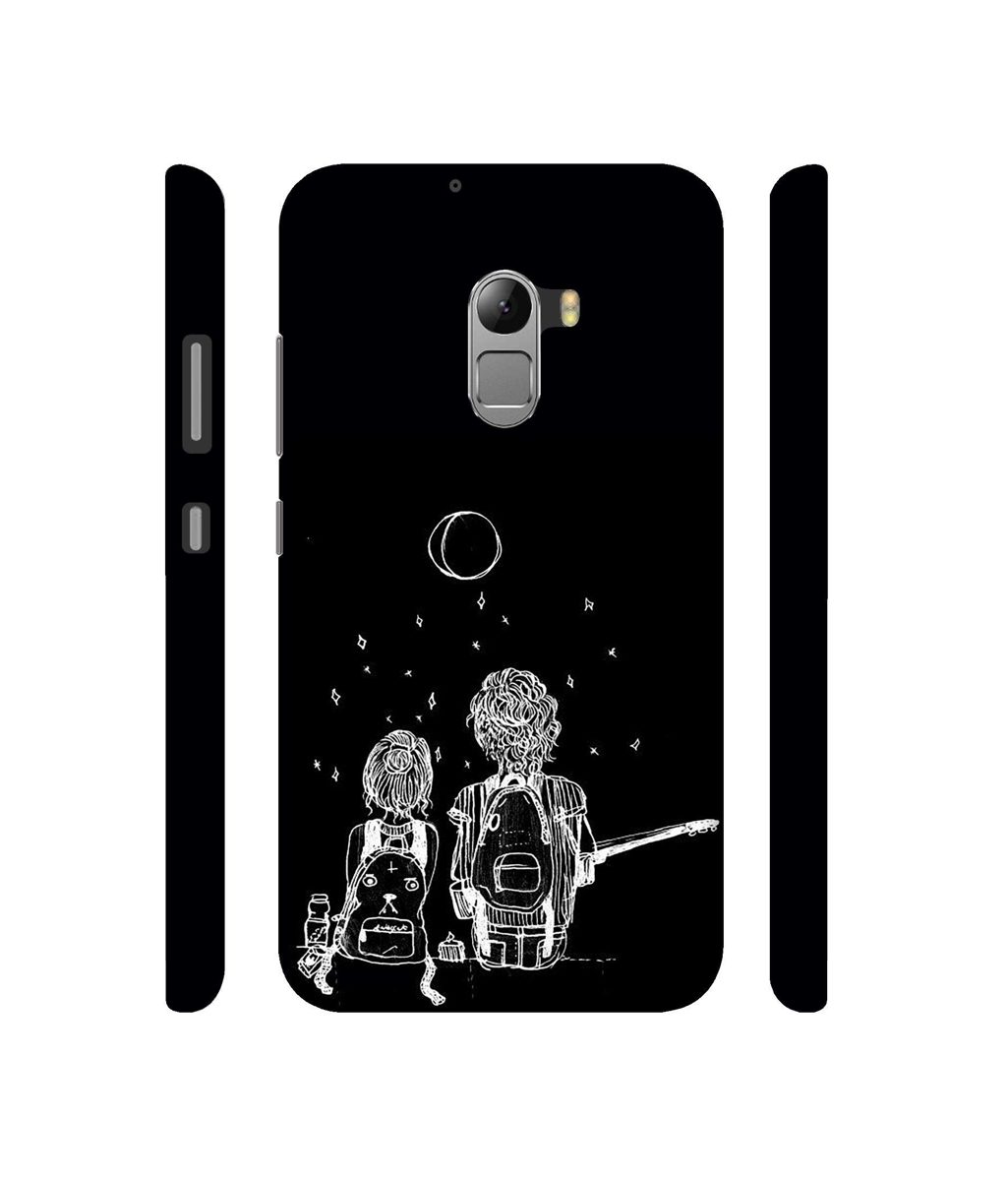 Amazon Brand - Solimo Designer Couples Sitting at Dark 3D Printed Hard Back Case Mobile Cover for Lenovo K4 Note