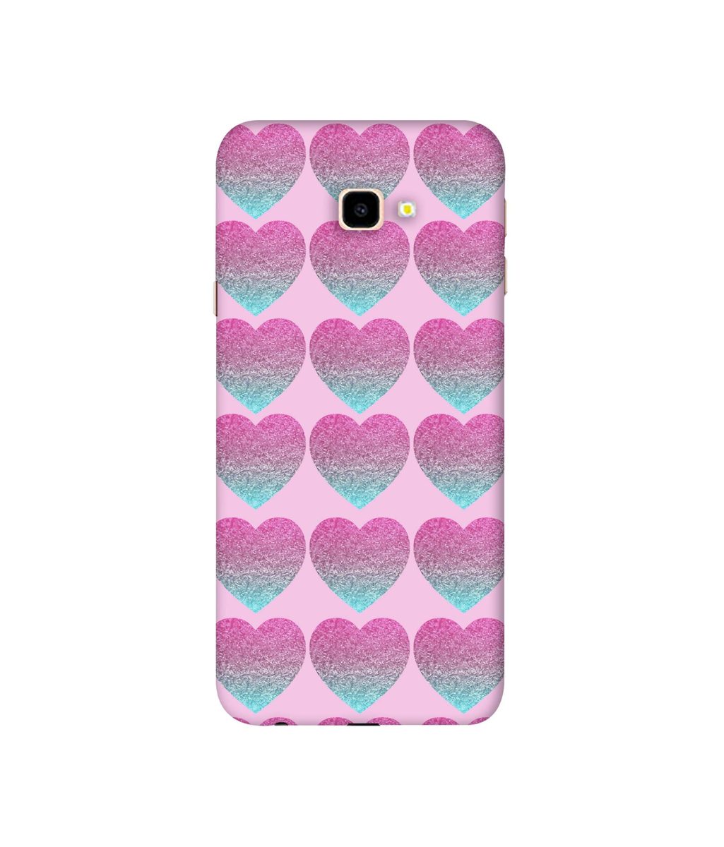Amazon Brand - Solimo Designer Sparkle Heart Texture 3D Printed Hard Back Case Mobile Cover for Samsung Galaxy J4 Plus